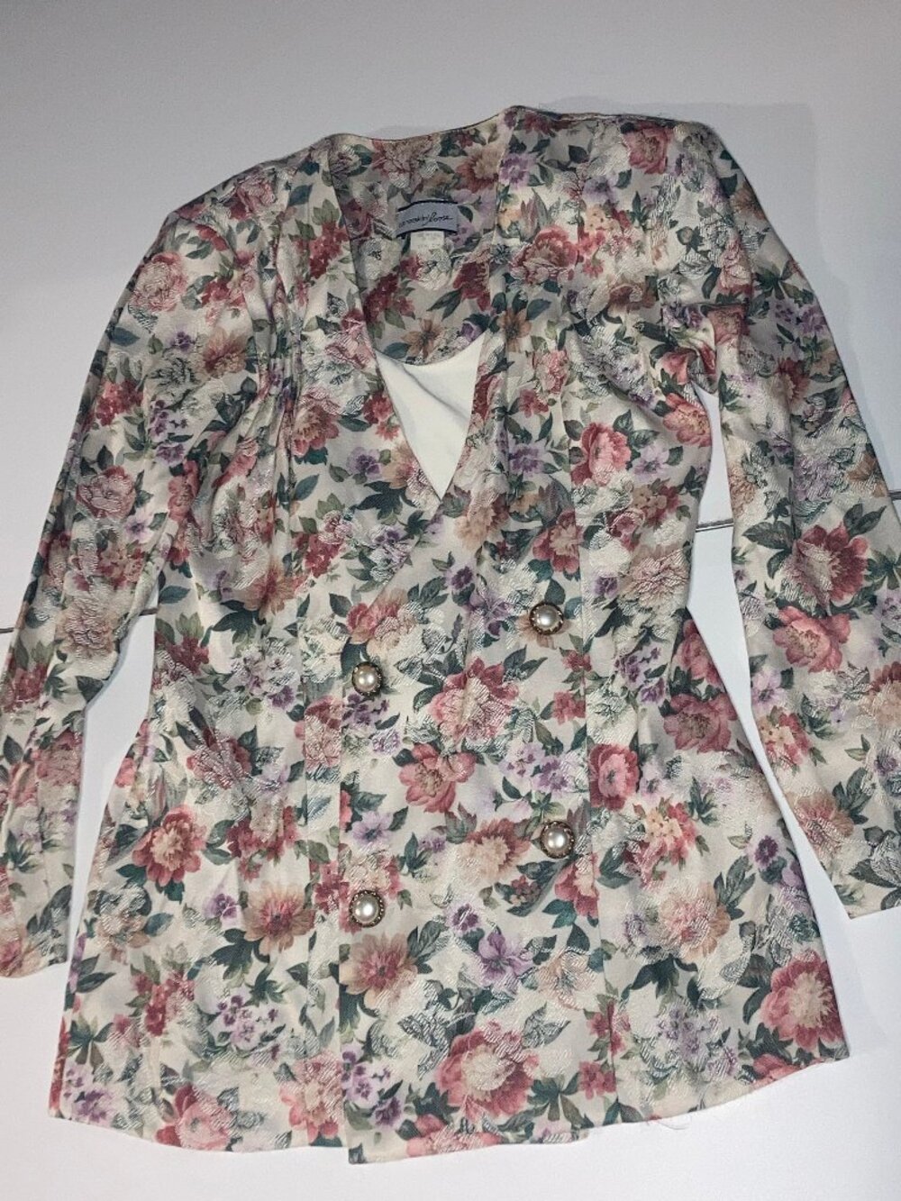 Vintage Breakin' Loose Floral Blazer Jacket Size 3/4